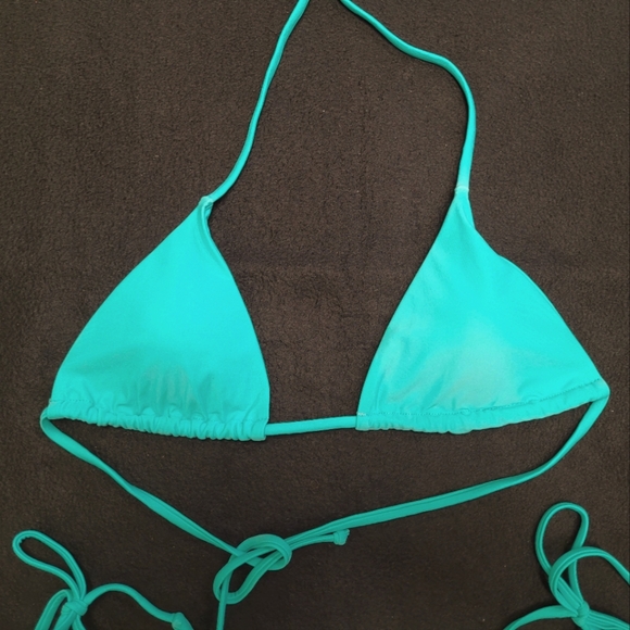 SMALL Bikini String Tie Thong Sea Green Swimsuit NEW - Picture 5 of 8